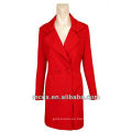 Moda coreana Delgada Mujeres Trench Coat Rojo